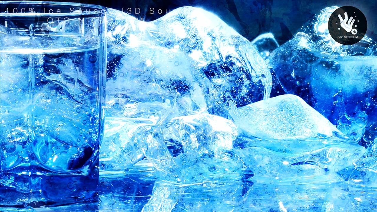 【睡眠用BGM・氷の音・涼しい音楽・氷 ASMR】グラスと氷のカラカラ音多めの氷の音で涼しく眠る 100% 氷の音 3 | ひんやりする音 | 立体音響 | ONS-0138