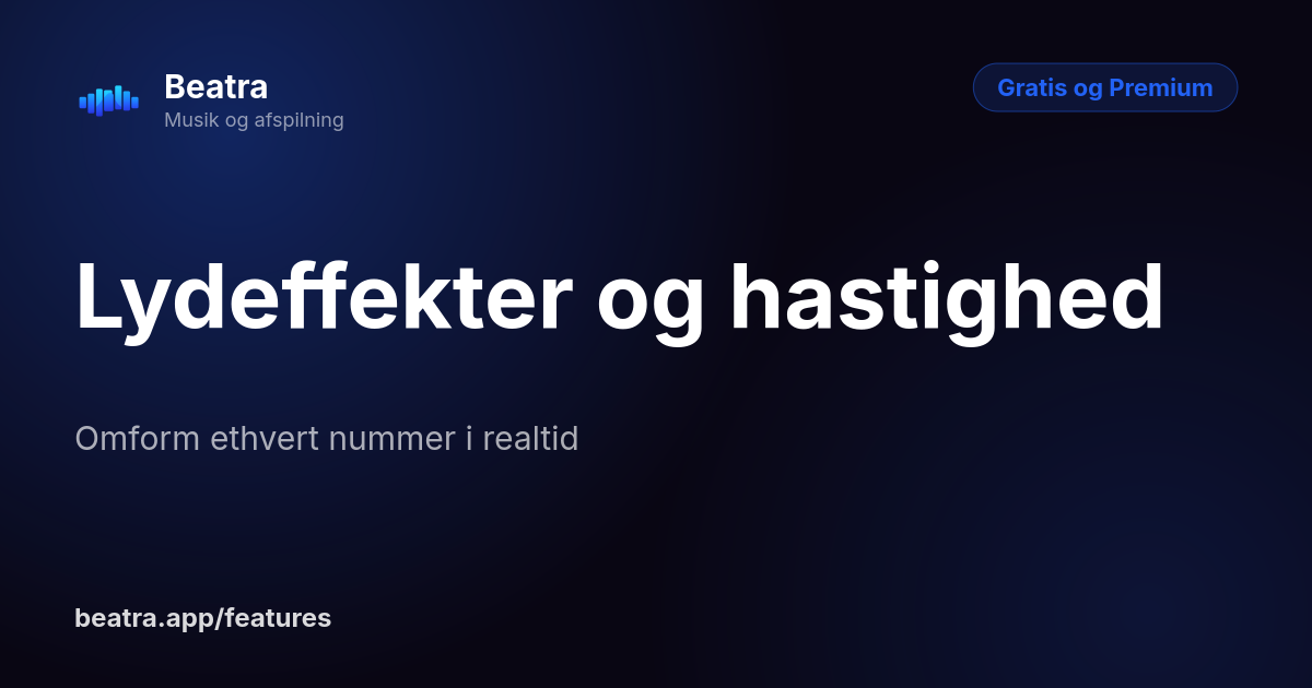 Lydeffekter og hastighed