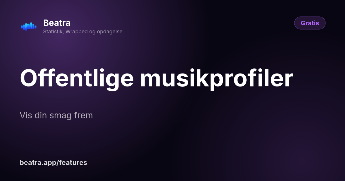 Offentlige musikprofiler