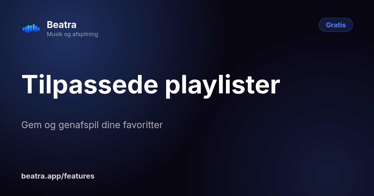 Tilpassede playlister