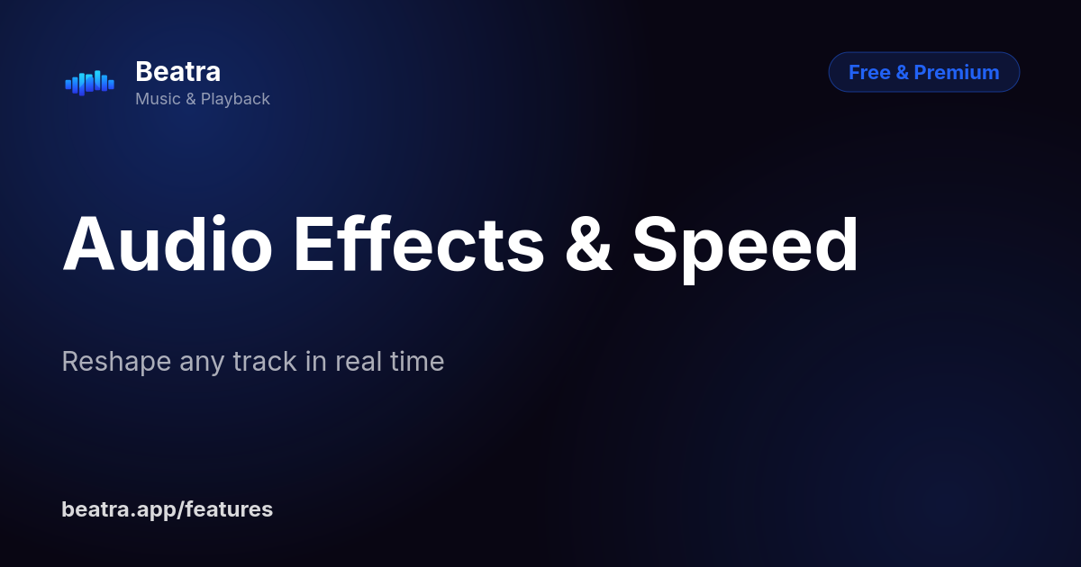 Audio Effects & Speed