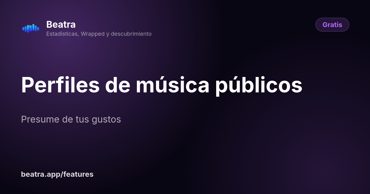Perfiles de música públicos
