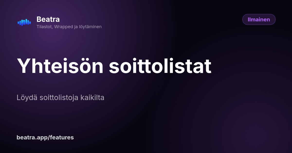 Yhteisön soittolistat