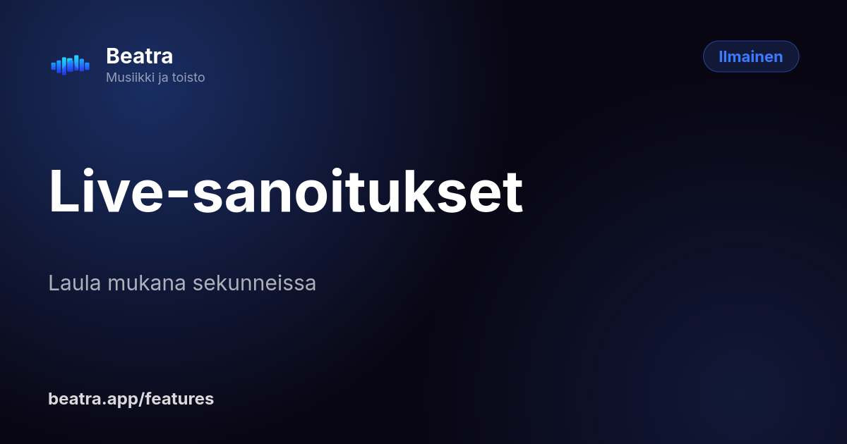 Live-sanoitukset
