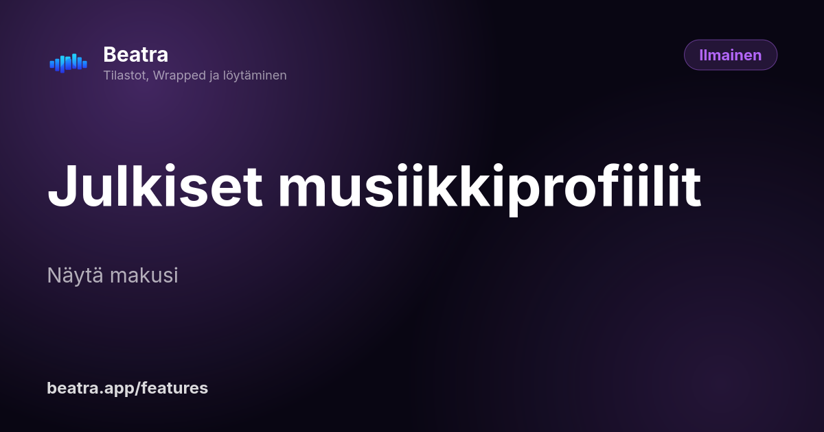 Julkiset musiikkiprofiilit