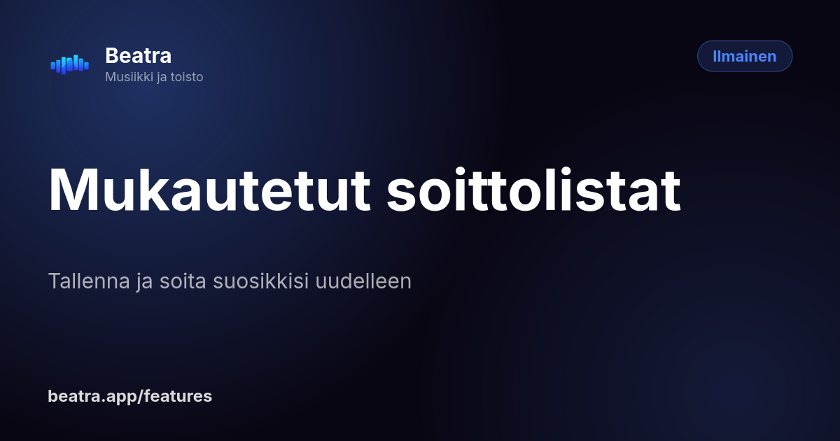 Mukautetut soittolistat