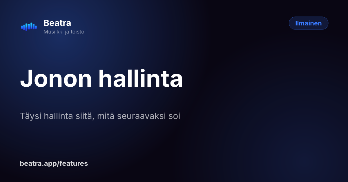 Jonon hallinta