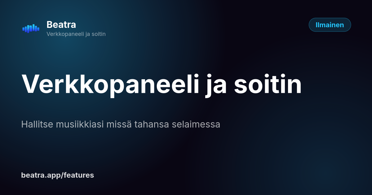 Verkkopaneeli ja soitin