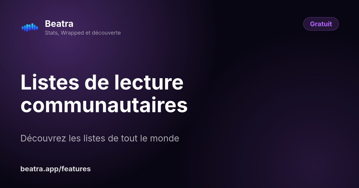 Listes de lecture communautaires
