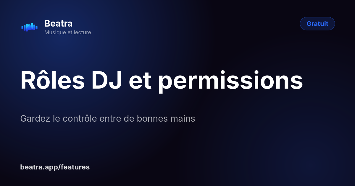 Rôles DJ et permissions