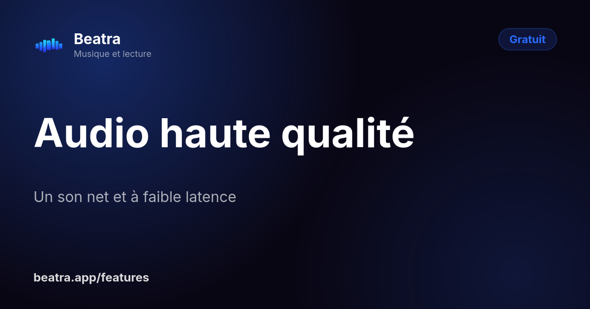 Audio haute qualité