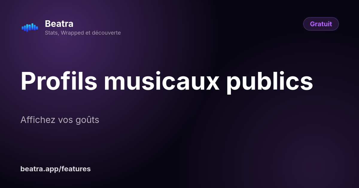 Profils musicaux publics