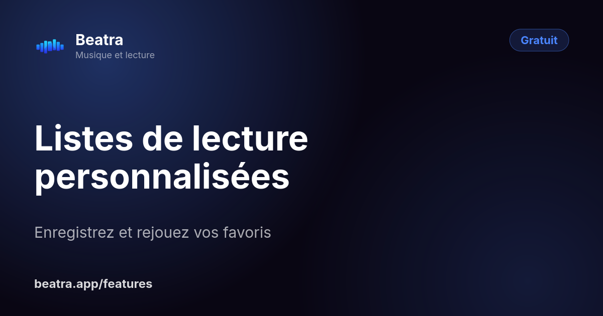 Listes de lecture personnalisées