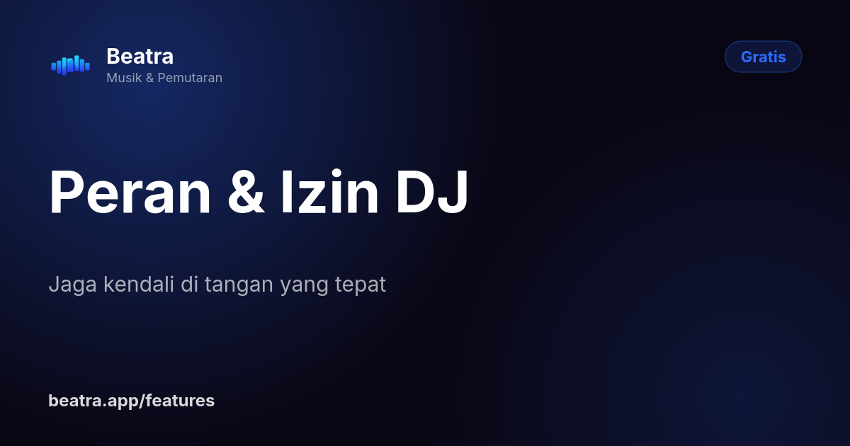Peran & Izin DJ