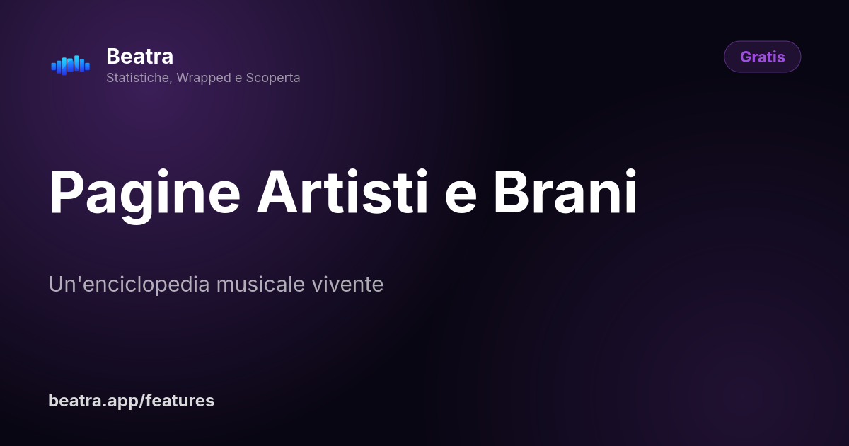 Pagine Artisti e Brani