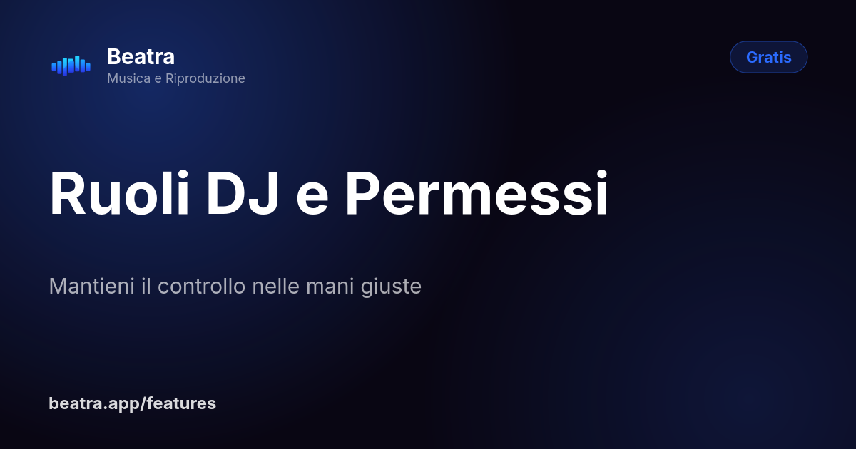 Ruoli DJ e Permessi