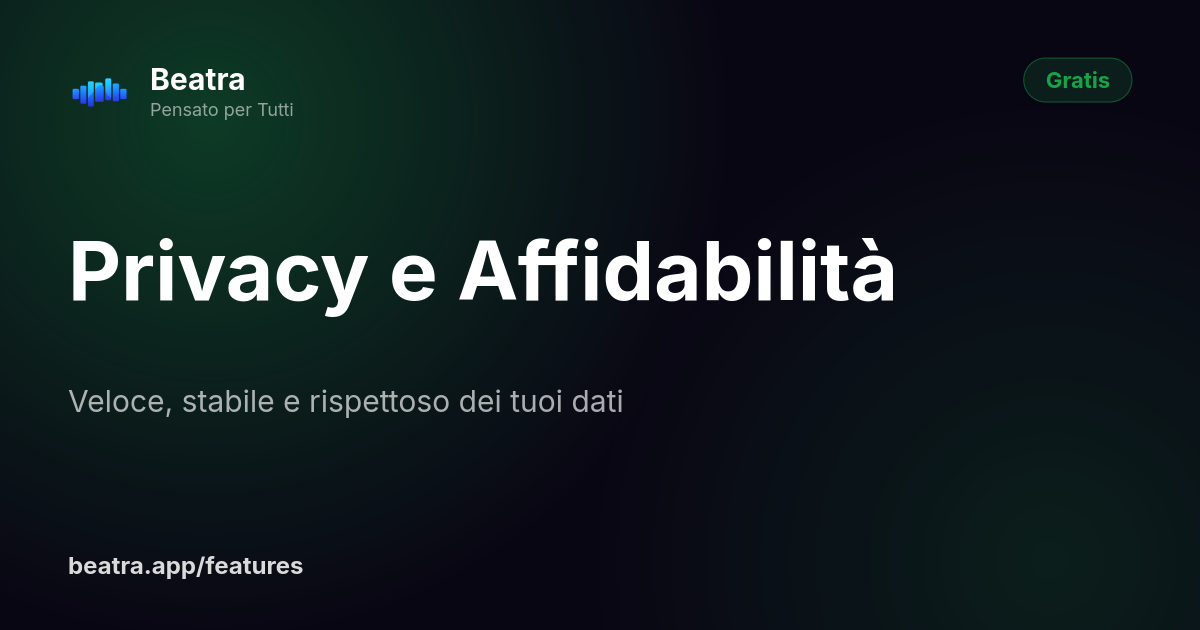Privacy e Affidabilità