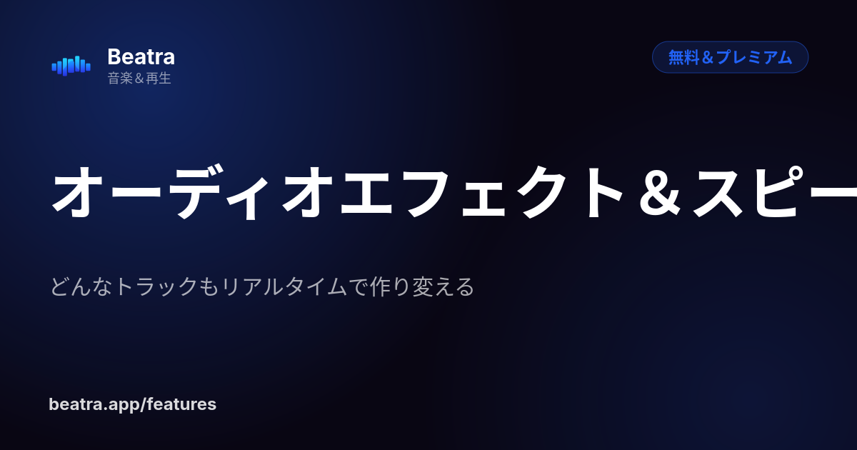 オーディオエフェクト&スピード