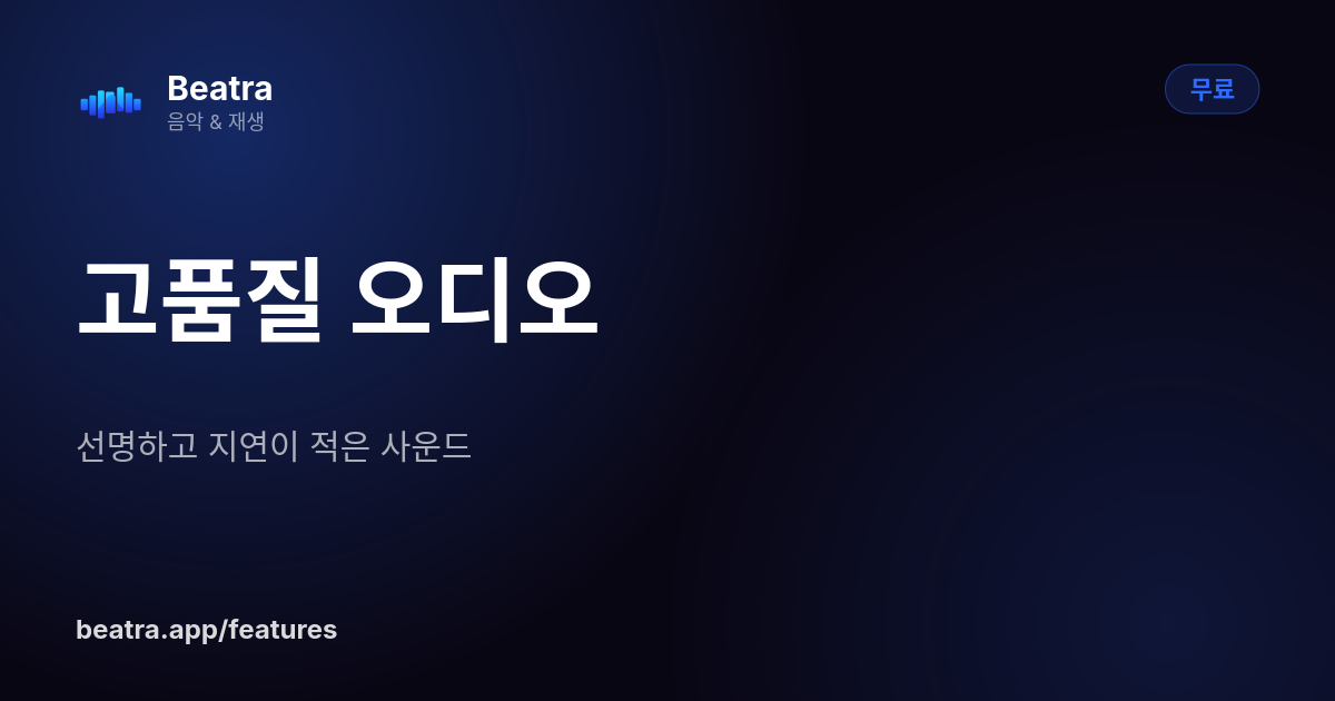 고품질 오디오