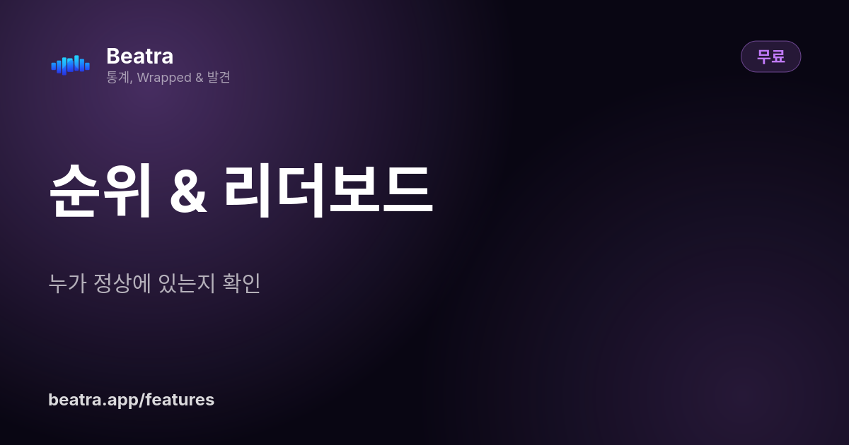 순위 & 리더보드