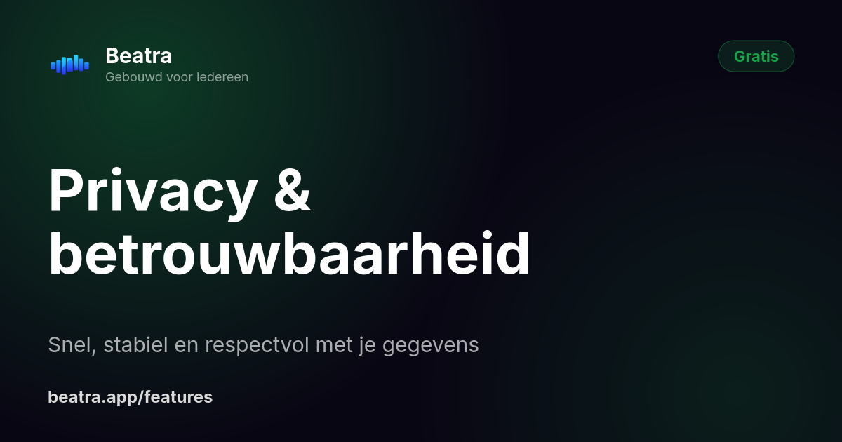 Privacy & betrouwbaarheid