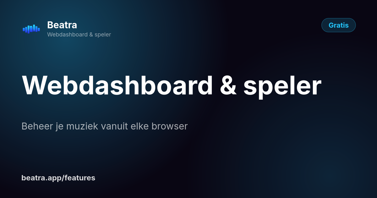 Webdashboard & speler
