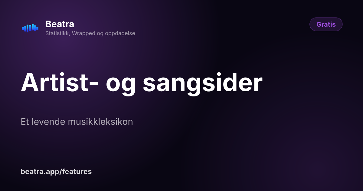 Artist- og sangsider