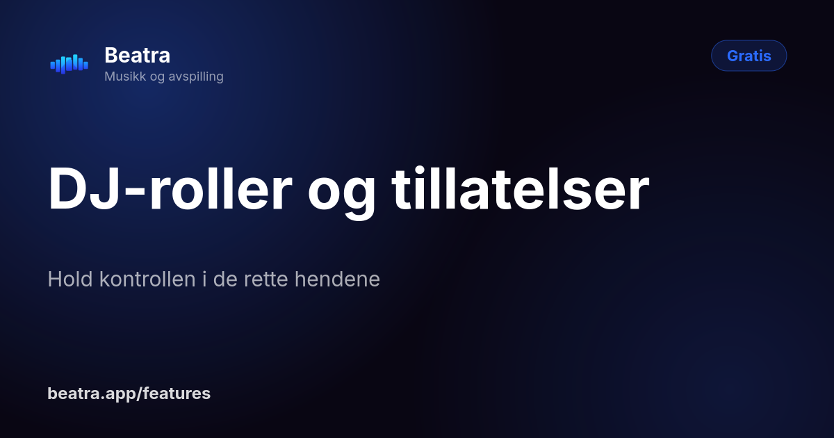 DJ-roller og tillatelser