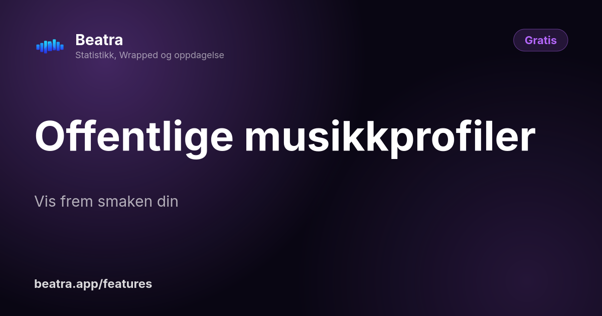 Offentlige musikkprofiler