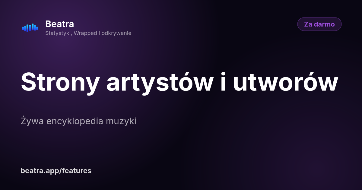 Strony artystów i utworów