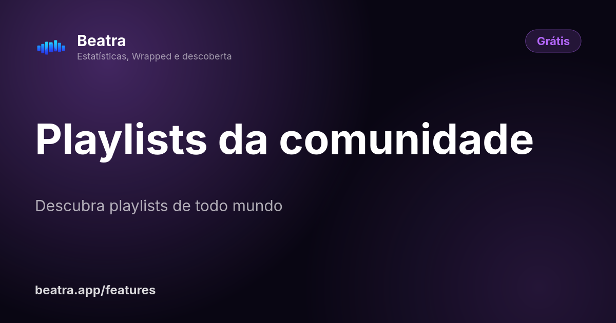 Playlists da comunidade