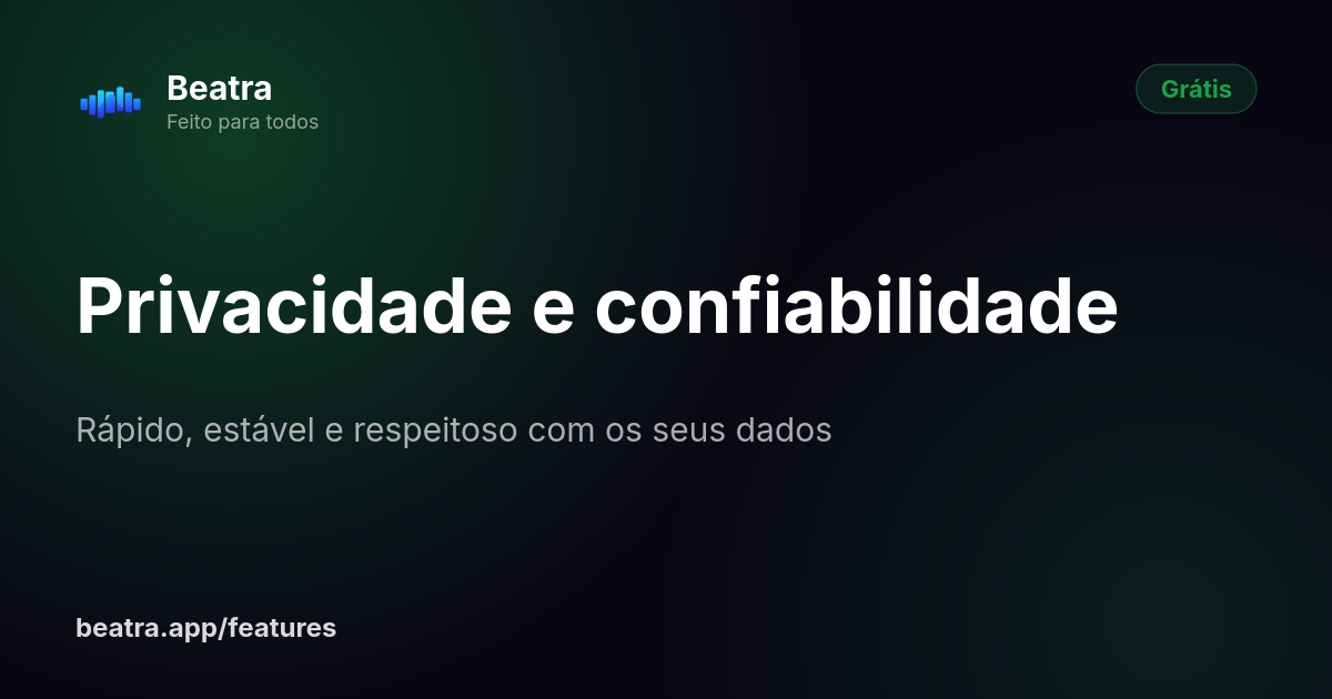 Privacidade e confiabilidade