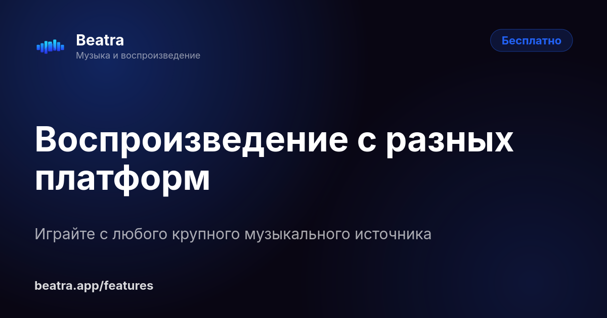 Воспроизведение с разных платформ