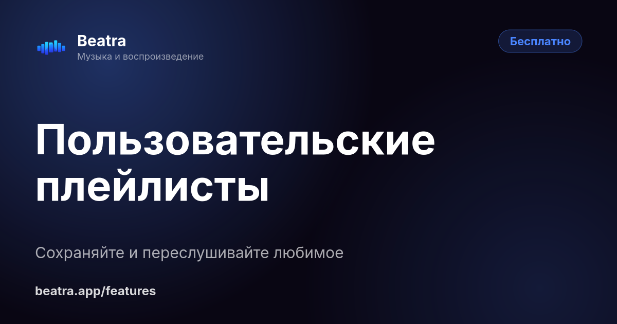 Пользовательские плейлисты