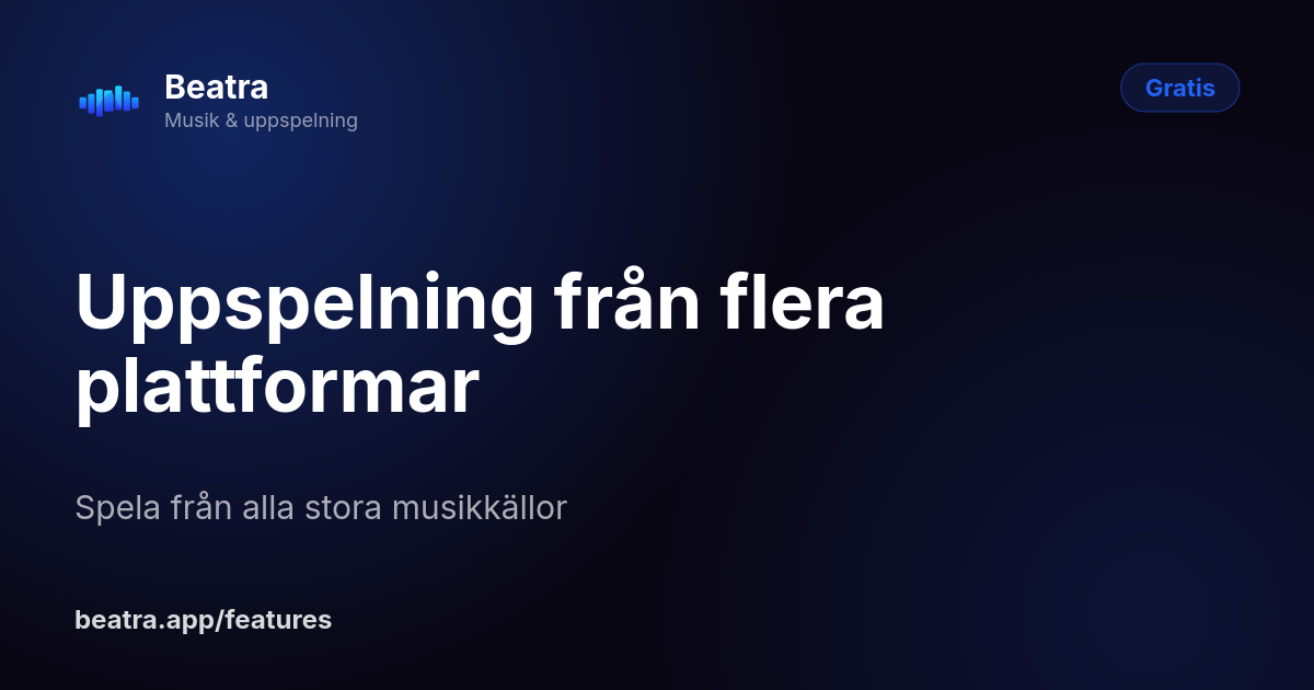 Uppspelning från flera plattformar