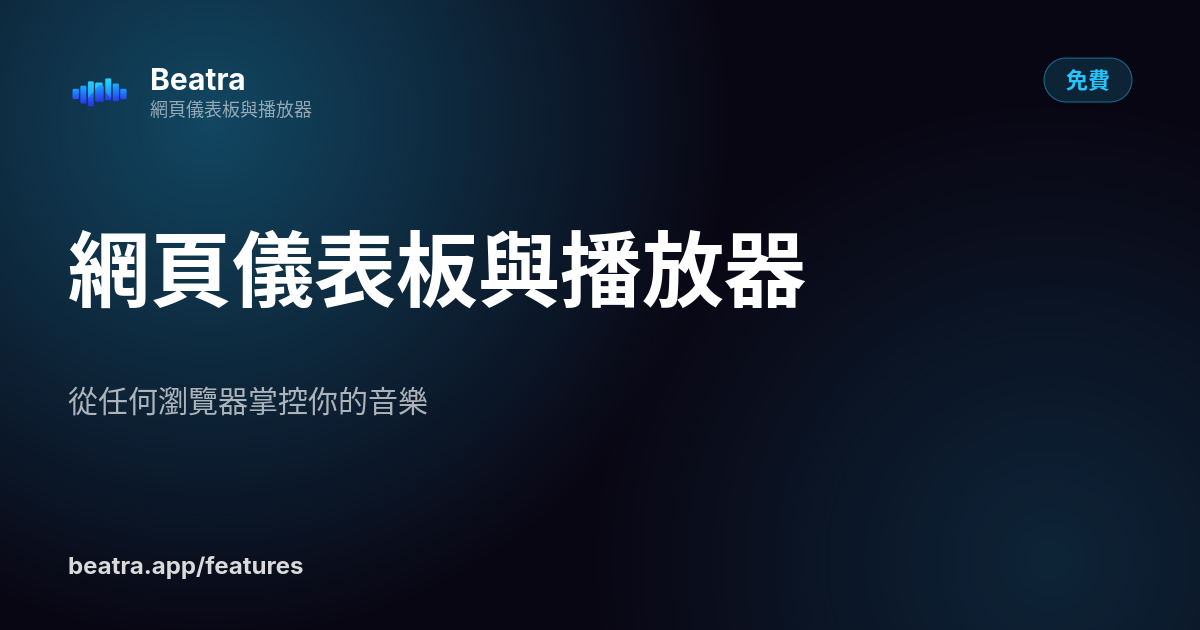 網頁儀表板與播放器